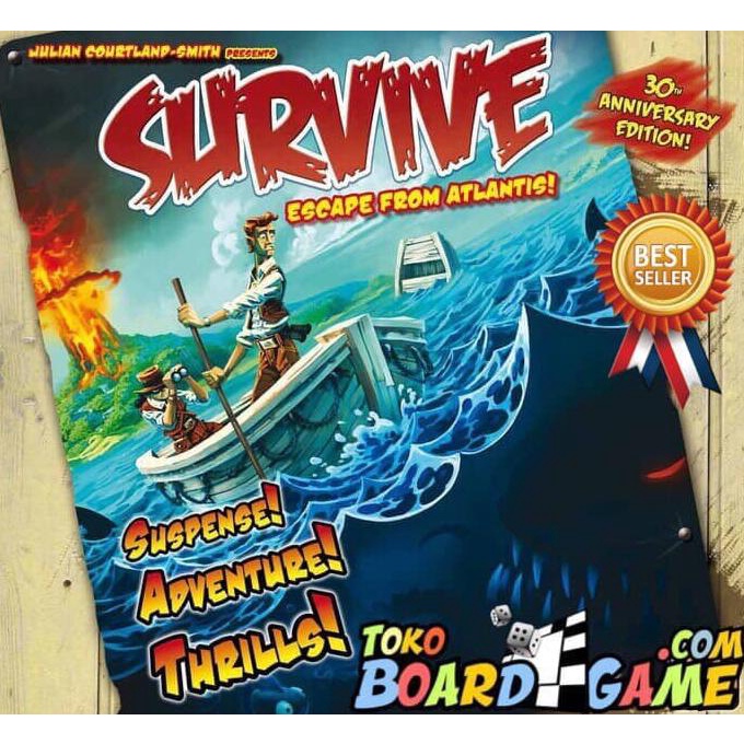 Survive Escape From Atlantis 30th Anniversary Edition Board Game