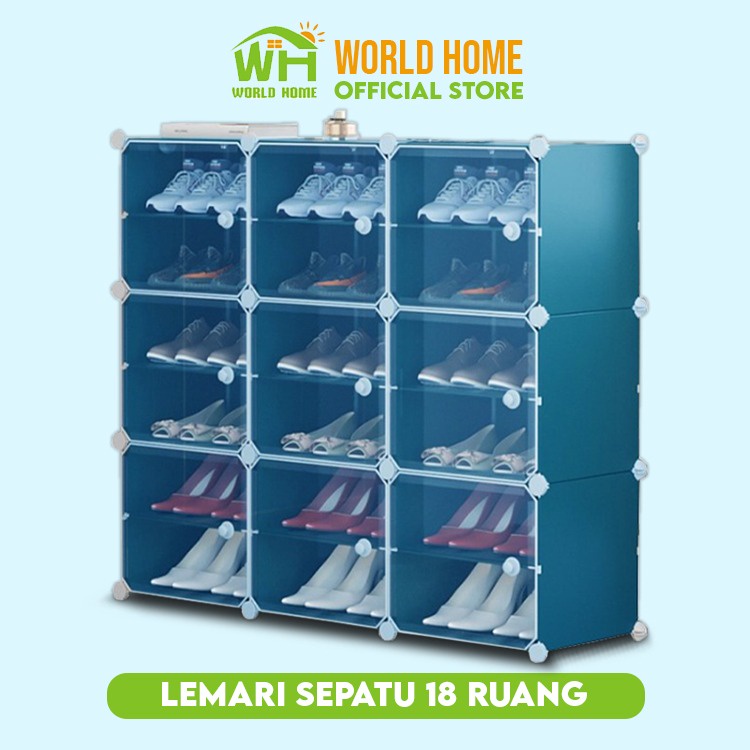 Rak Sepatu 18 Susun Anti Debu Layer rak sepatu plastik Tebal Shoe Rack Portable Serbaguna Kotak Sepatu Portab box sepatu rak sepatu