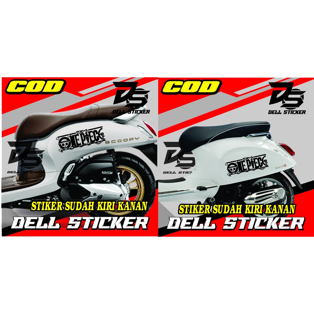 Stiker Motor Scoopy ONE PIECE luffy / Cutting Sticker Scoopy / Striping Scoopy / Sticker scoopy 2017