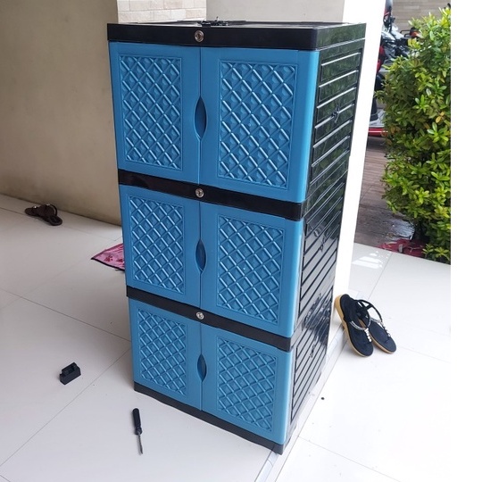 Lemari plastik susun 3 Aquose Mini