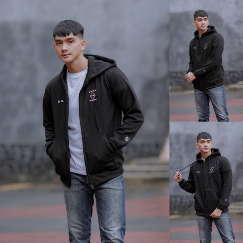 SWEATER HOODIE ZIPPER FLECEE TEBAL/100% ORIGINAL THE BOJIEL/SWEATER PRIA WANITA