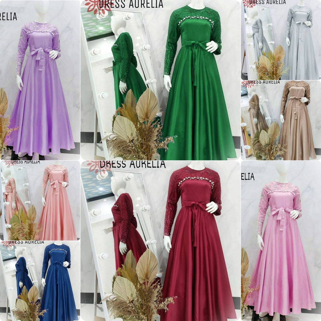 MAXY AURELIA FASHION PAKAIAN WANITA DRESS GAMIS MAXI EDHM