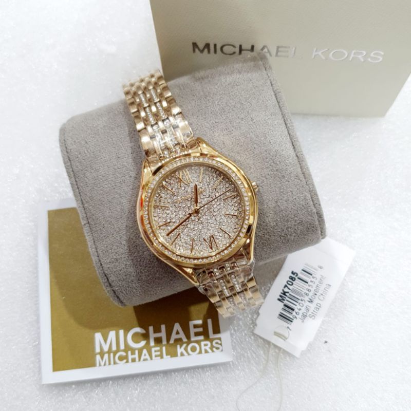 JAM TANGAN PRIA WANITA | RANTAI | KULIT | KARET | MURAH | MICHAEL KORS MK 7085 - WANITA ORIGINAL