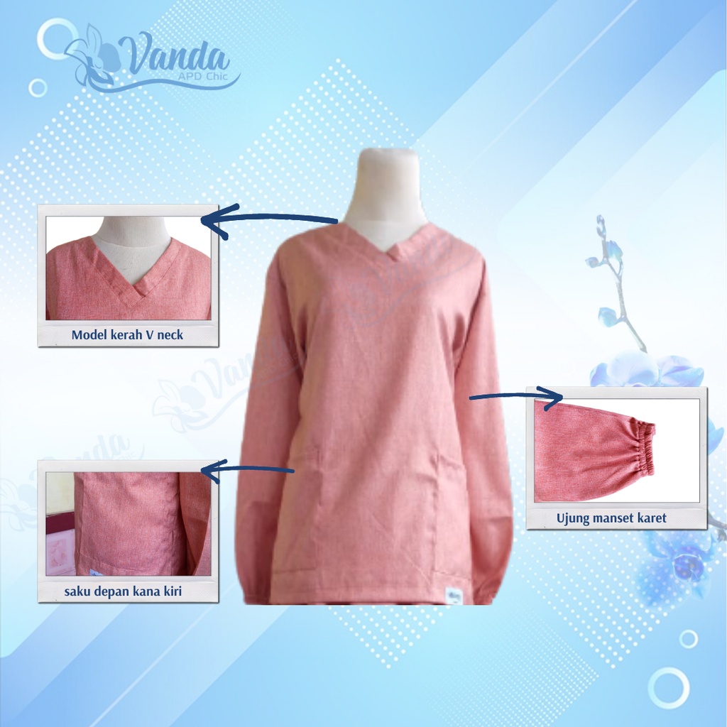 BAJU OKA MODEL ROK CELANA/ BAJU JAGA/SCRUB DOKTER/ BAJU SERAGAM DOKTER