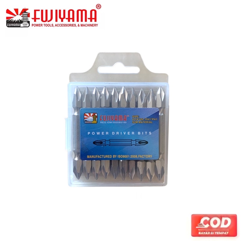 (10 Pcs) Mata Obeng Angin PH 1 | Screwdriver Bits PH1 | Power Driver Bits PH1 x 65 L