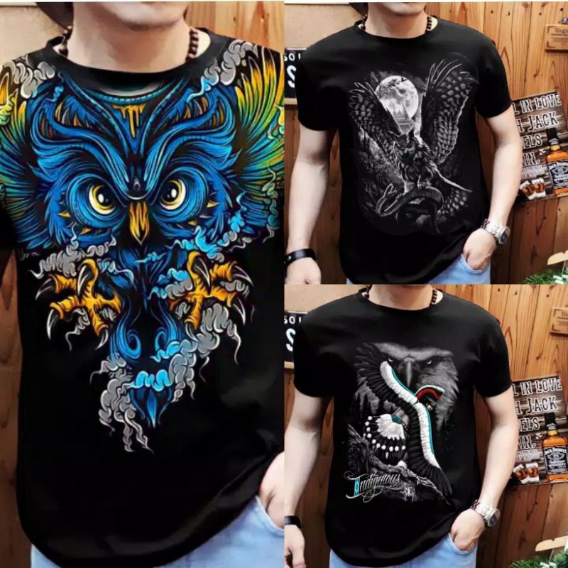 Fenz Shop| kaos pria gambar burung owl