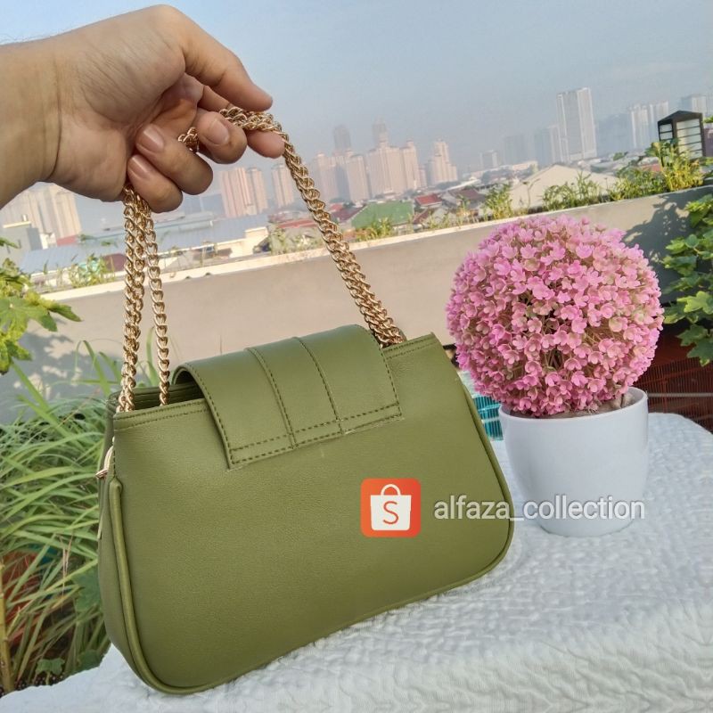 ALFAZA Tas Wanita Tali Rantai Mewah 3 in 1 ukuran 22x15cm