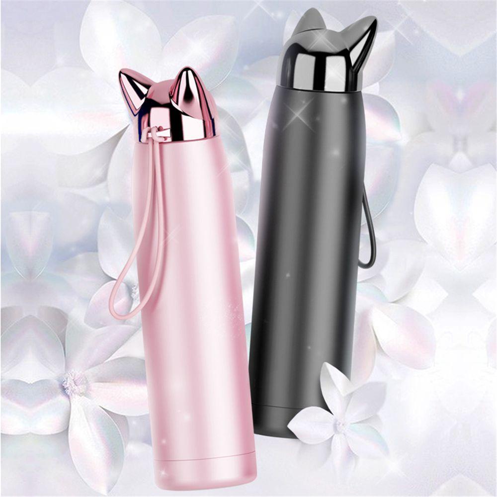 TOP Botol Air Travel Lucu Vacuum Stainless Steel Mug Kopi Vacuum Flasks Double Wall