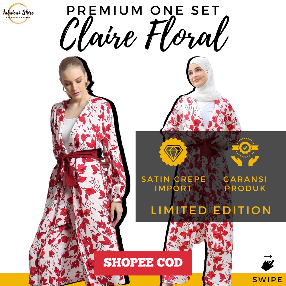 Setelan Wanita Import Bangkok Kekinian Premium Satin Muslim Baju Setelan Import Cewek Lengan Panjang
