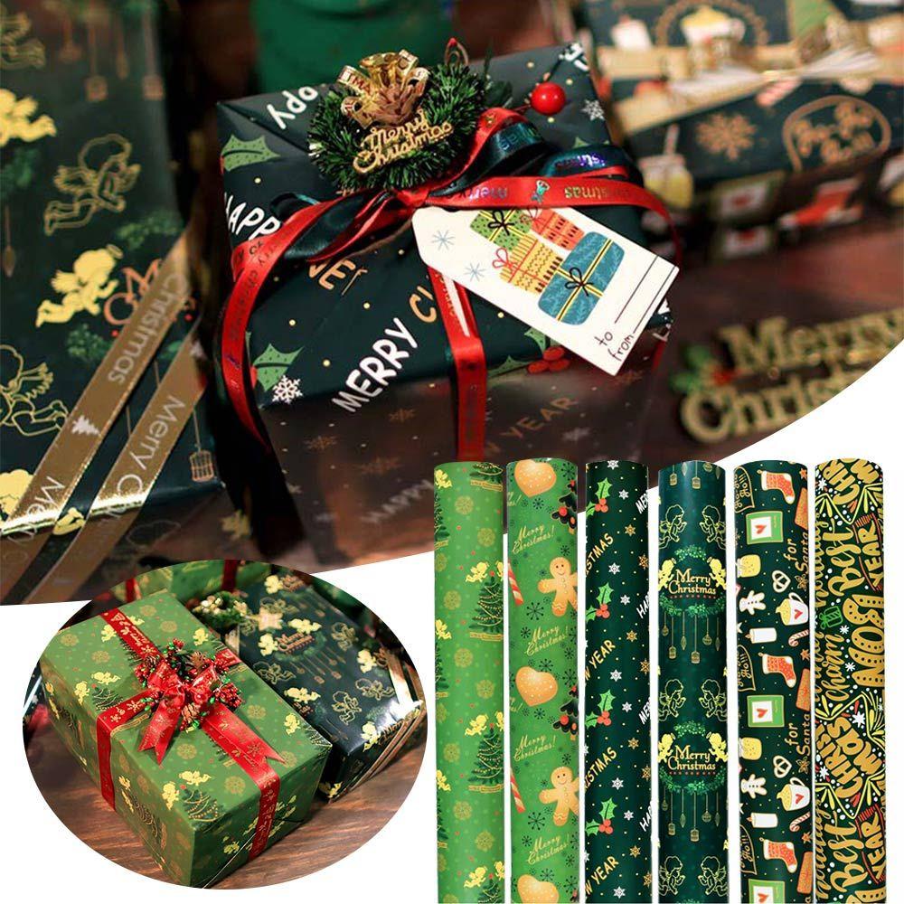 Preva Christmas Wrapping Paper Kertas Origami Dekorasi Pesta Snow Elk Merry Christmas Bungkus Kado