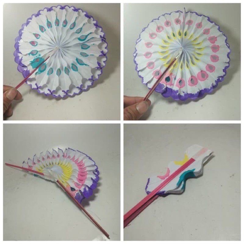 Kipas Kertas Bunga Mainan Anak