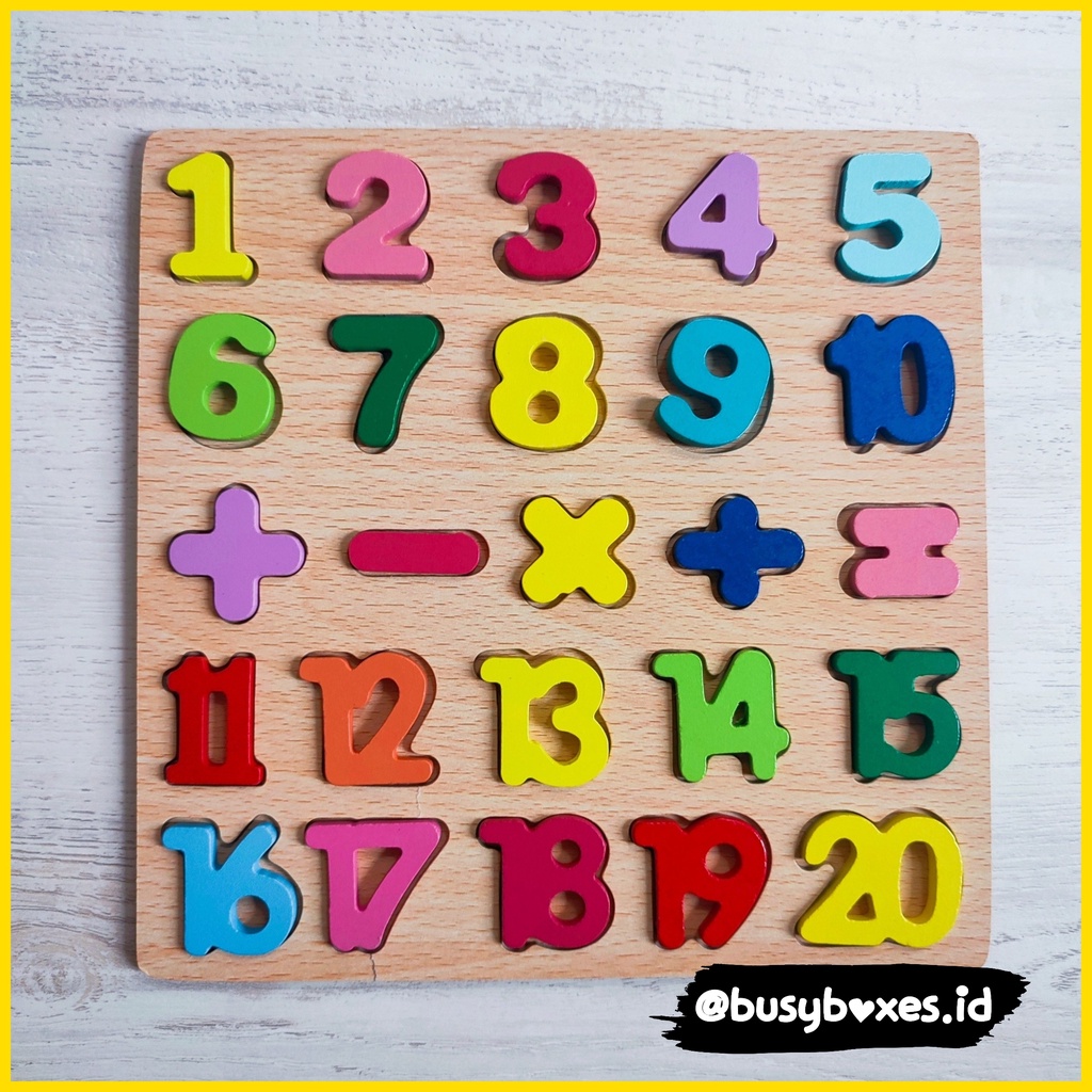 [busyboxes.id] Mainan Edukasi Puzzle Angka Mainan Kayu Number Wooden Toys
