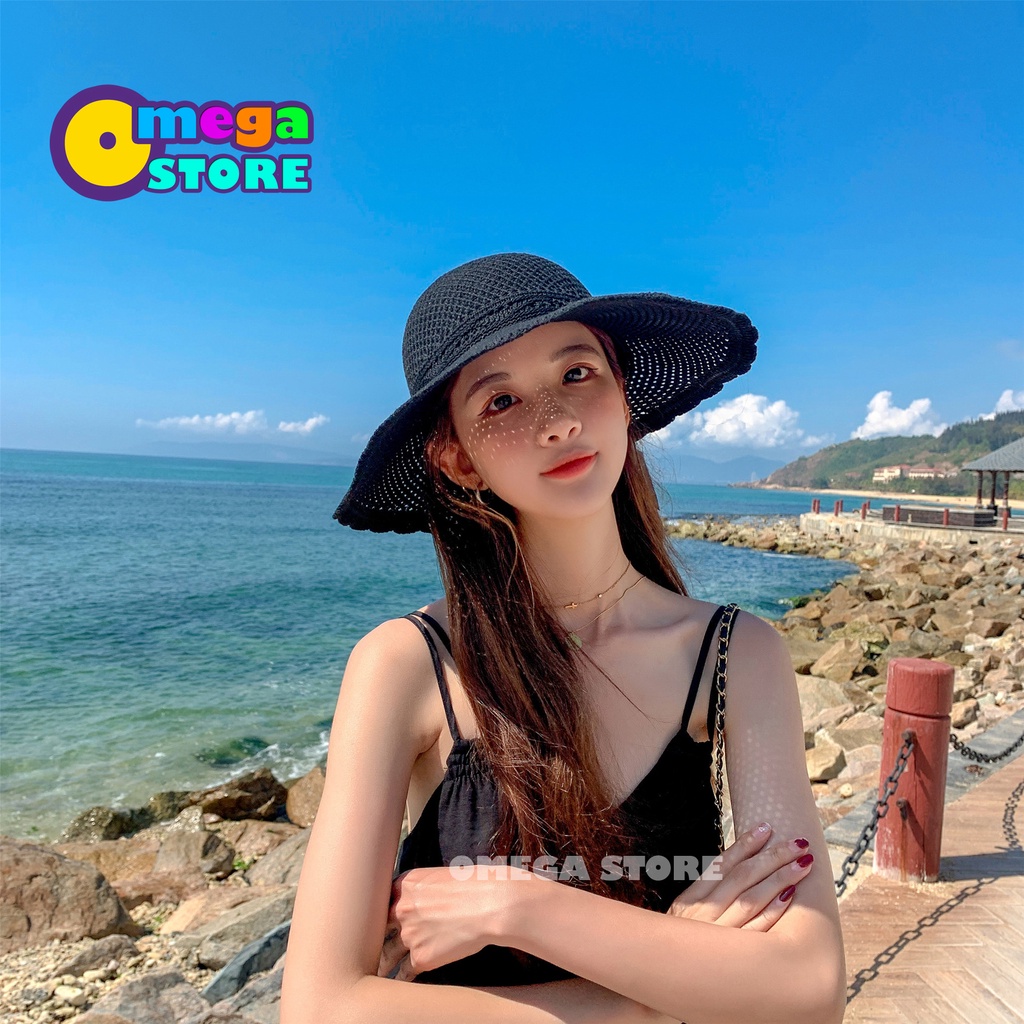 [O&amp;S] Topi Pantai Wanita Topi Rajut Topi UV Matahari Korea Fashion Sun Visor Hat-OS229