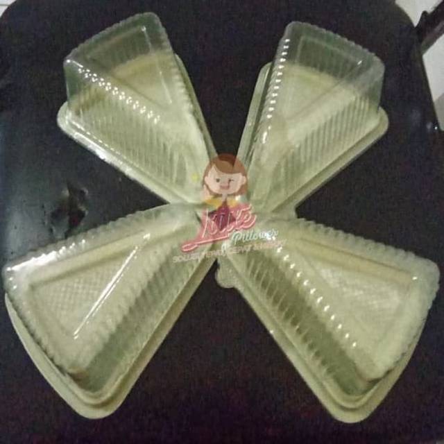 (ISI 50PCS - MIKA SEGITIGA KREM) Mika Kue Tart Slice Segitiga/Mika Kue Segitiga
