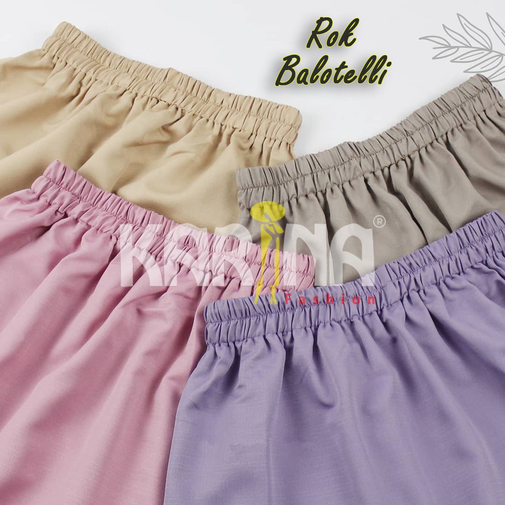 Rok Polos Panjang Baloteli Balotelli Skirt Lebar Wanita Full Karet (Produsen Rok Wolfis Amunzen)