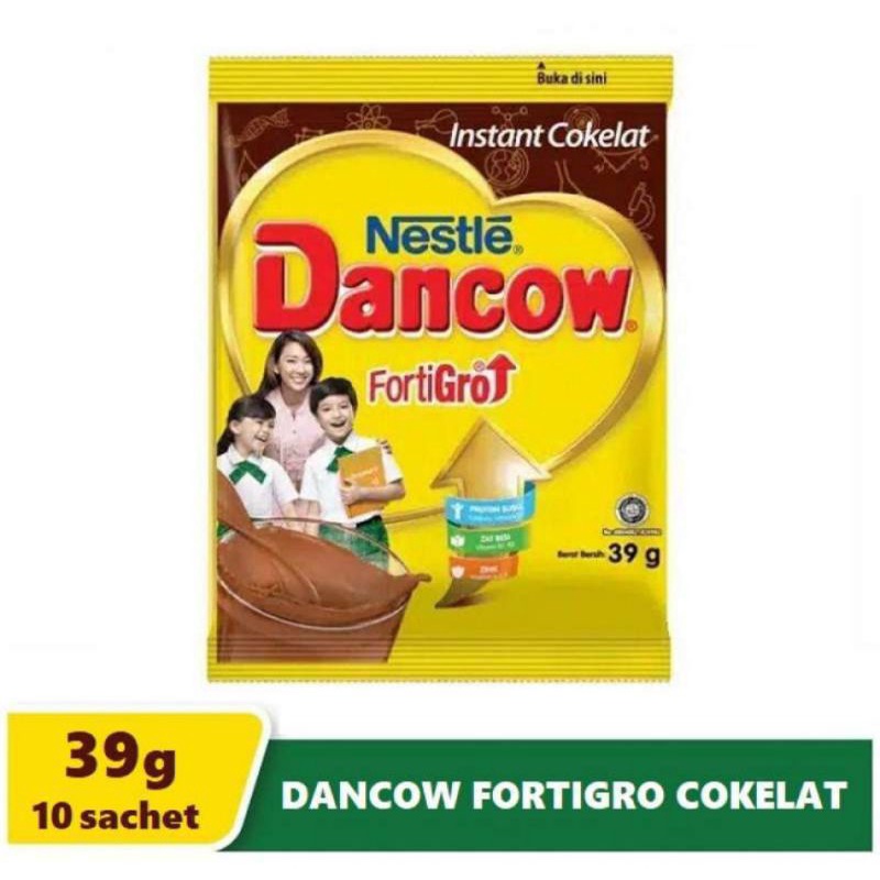 

Nestle Dancow Fortigro instan Cokelat 10x39gr