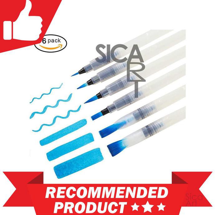 

TERMURAH Kuas Lukis Cat Air Water Brush Refillable 6PCS Kode 20