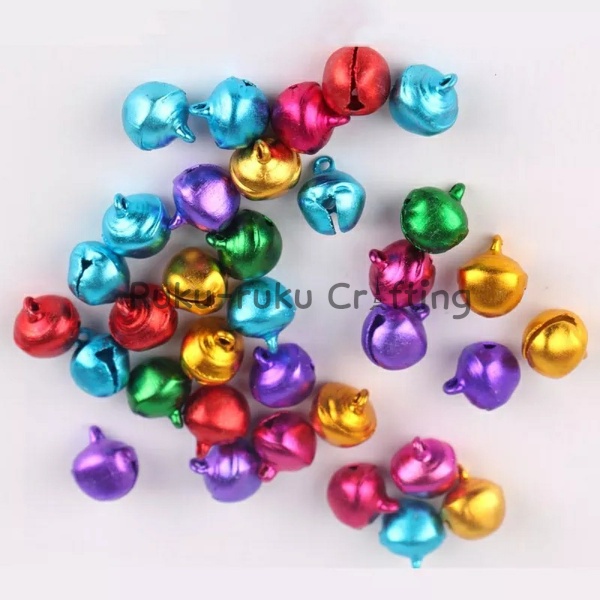 (10 Pcs) Bell Lonceng Kelintingan Kerincing Warna Warni Bahan Aksesoris