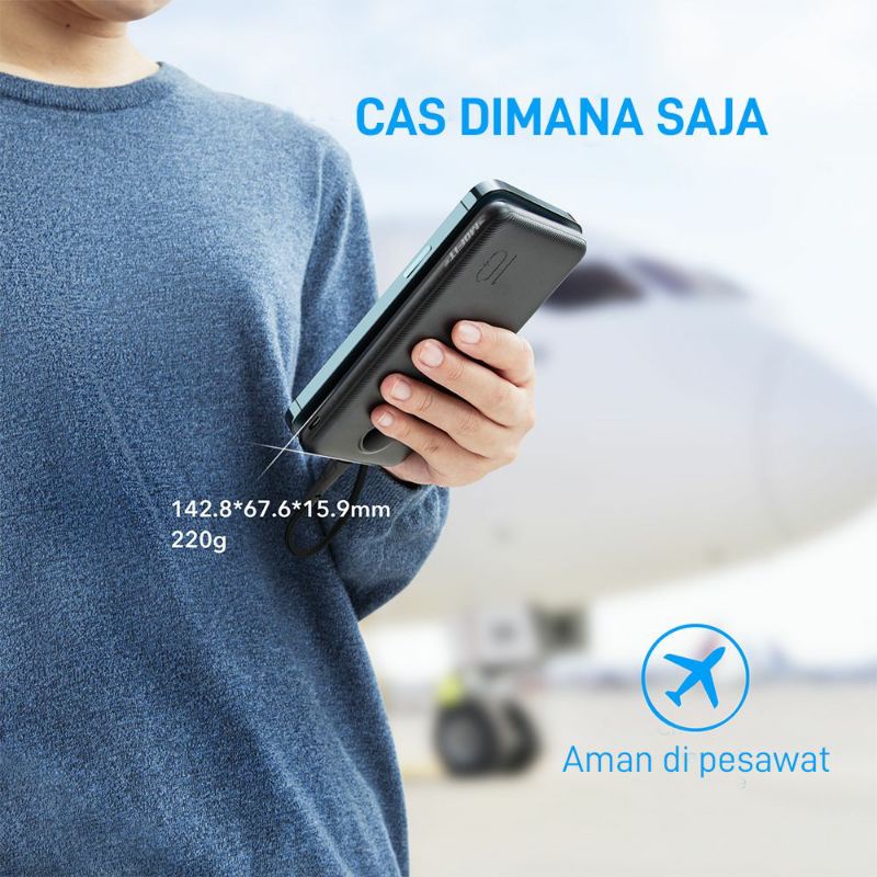 Power Bank MOFIT M22 PRO 10.000mAh Real Capacity Quick Charge 22.5W  QC 3.0 + PD  Power Delivery