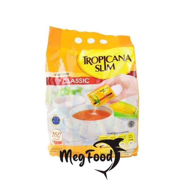 

TROPICANA SLIM SWEETENER CLASSIC 160 PCS × 2.5 GRAM