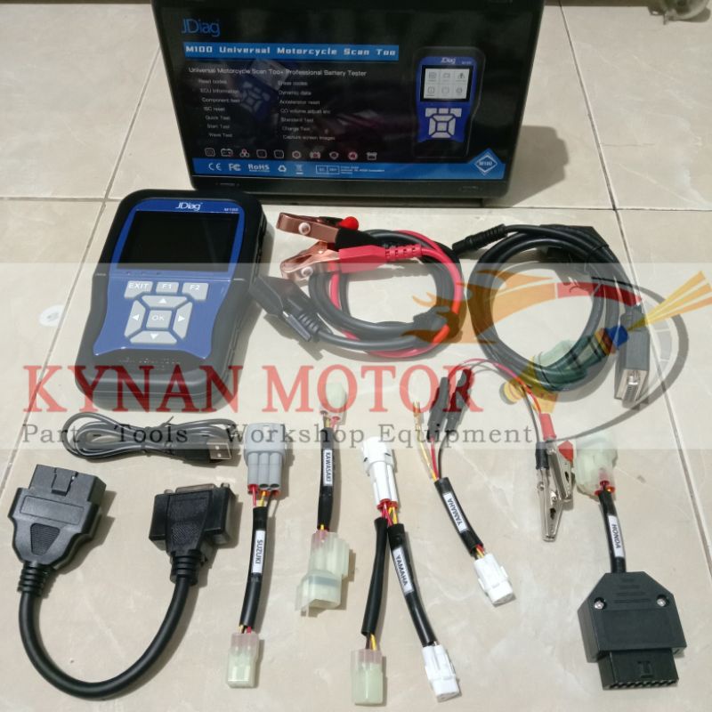 Scanner Motor + Battery Tester Honda Yamaha Suzuki Kawasaki OBD2