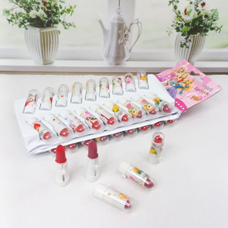 Lipstik Mini Mainan Anak Isi 36Pcs Lipstik Ya geli