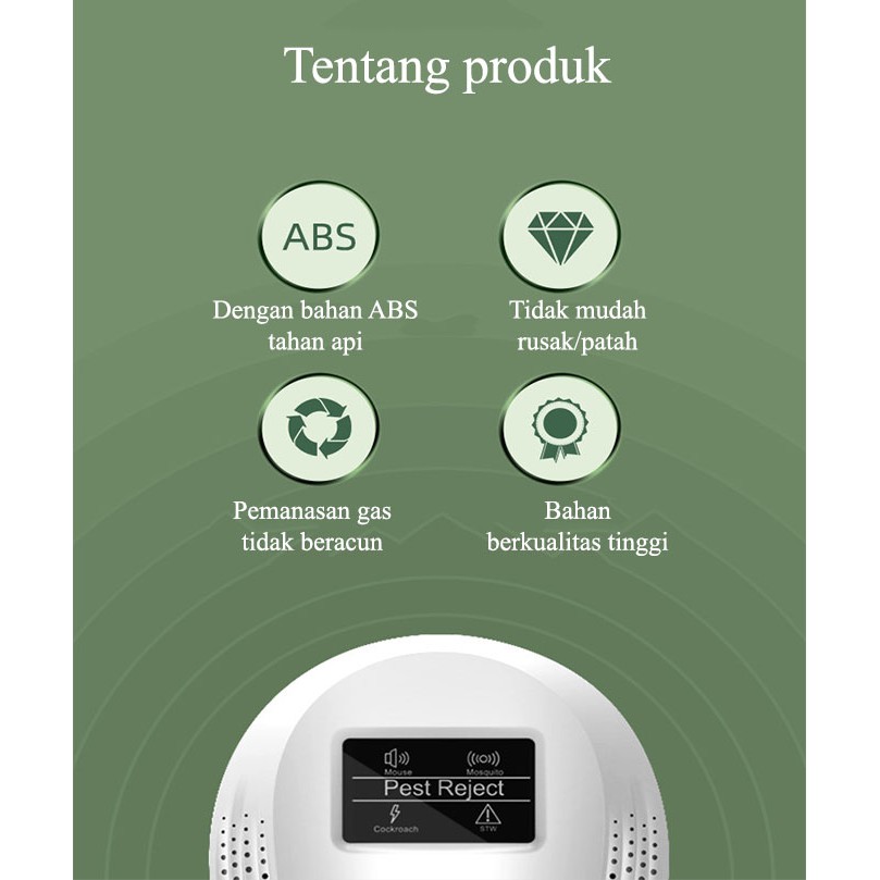 Alat Pengusir Tikus Nyamuk Kecoa, Lalat, Dan Serangga Lainnya Ultrasonic