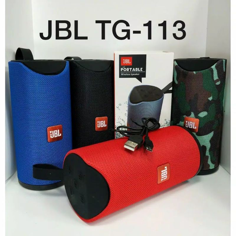 Speaker Bluetooth TG-113 JBL Music Box Panjang BT Wireless Portable Extra Bass