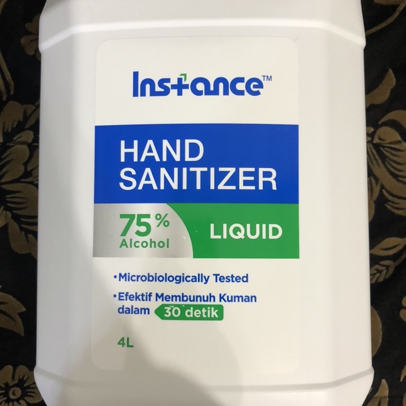 INSTANCE Hand Sanitizer Cair / Liquid / Refill Spray 4 Liter bukan 5 L