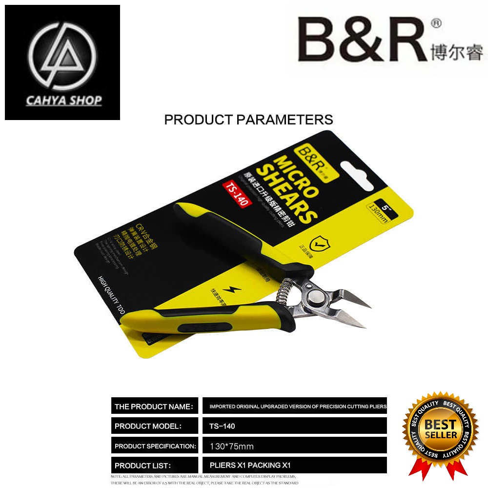 TANG POTONG B&amp;R TS-140 MICRO SHEARS ORIGINAL