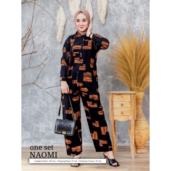 PROMO BISA COD SETELAN ONE SET TIE DYE CELANA PANJANG LENGAN PANJANG KEMEJA KERAH CPLP BATIK PEKALON