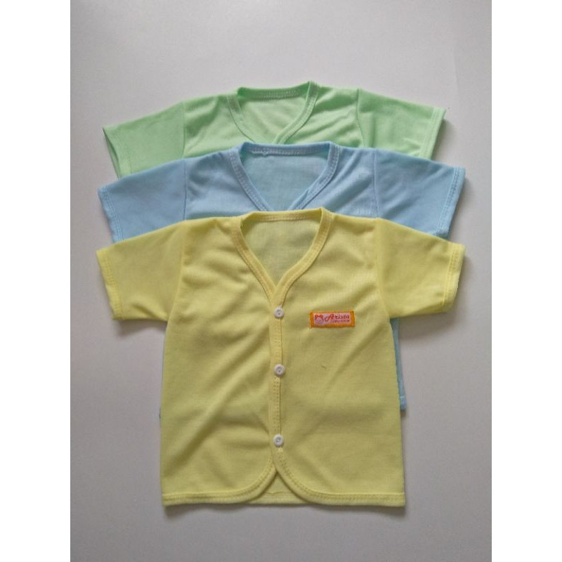 3 pcs Baju bayi polos lengan pendek