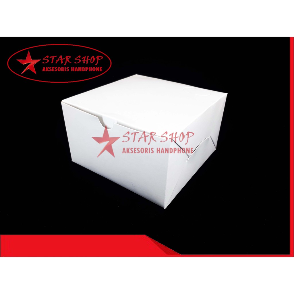 

Kotak Kue - Dus Kemasan Makanan - Uk 12X12 - Polos - Isi 100 Pcs