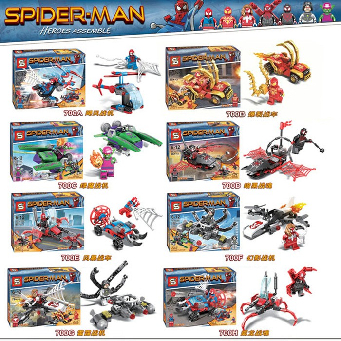 Brick Sy 700 Spiderman set isi 8