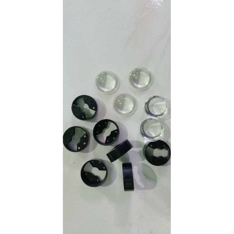 Lensa Convex Plano 60° Komplit Sama Cover Hitam