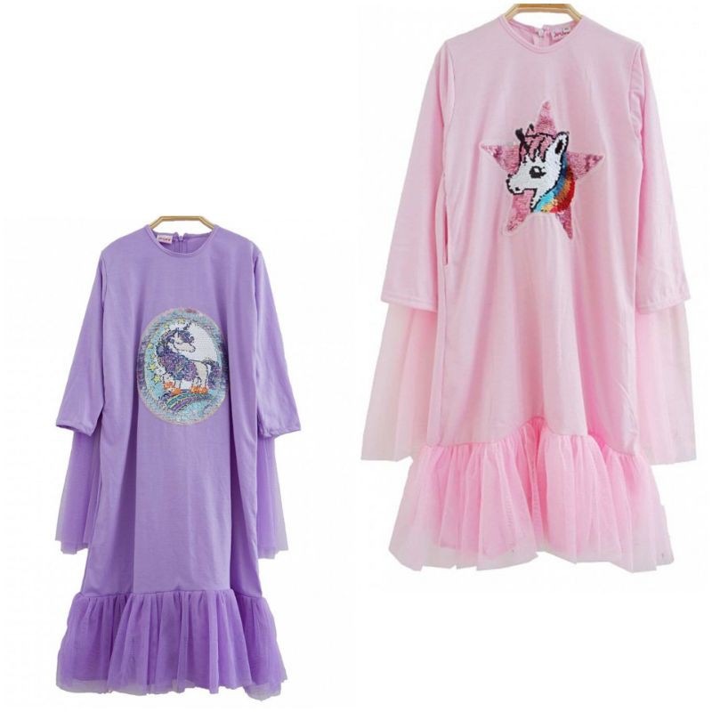 Super Dress Gamis Tutu Anak Muslim usia 2-10 T/ dress kids Jpuff murah/baju ulang tahun anak cantik