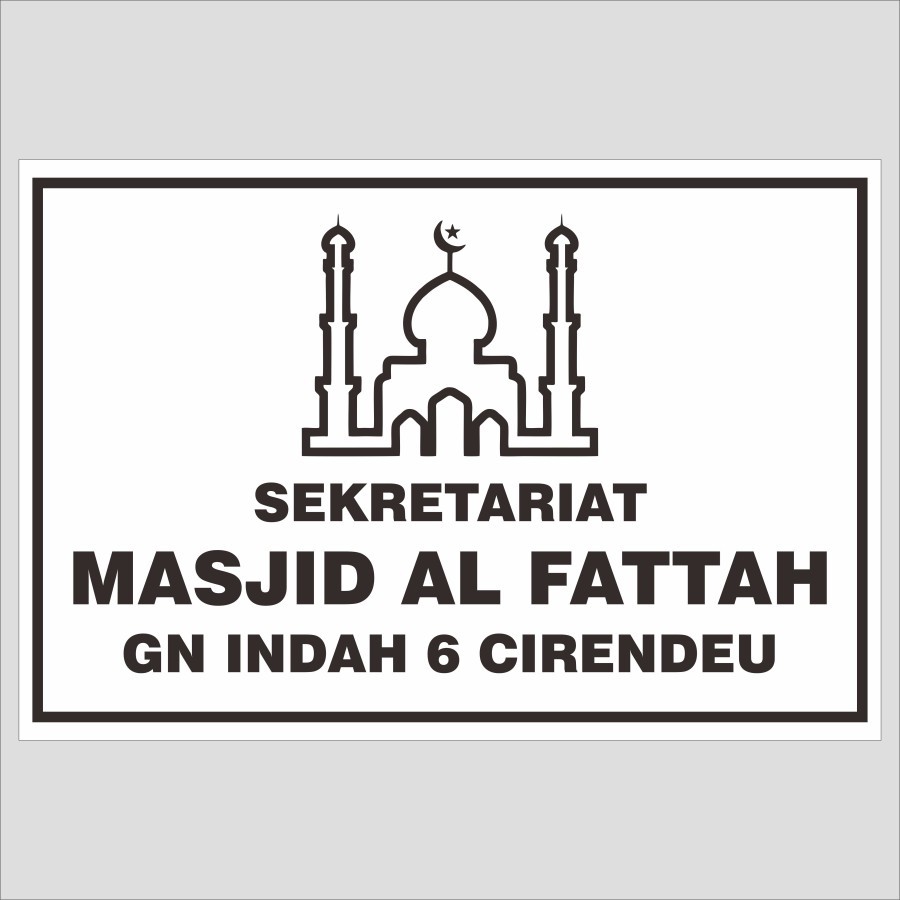 

STIKER VINYL SEKRETARIAT MASJID