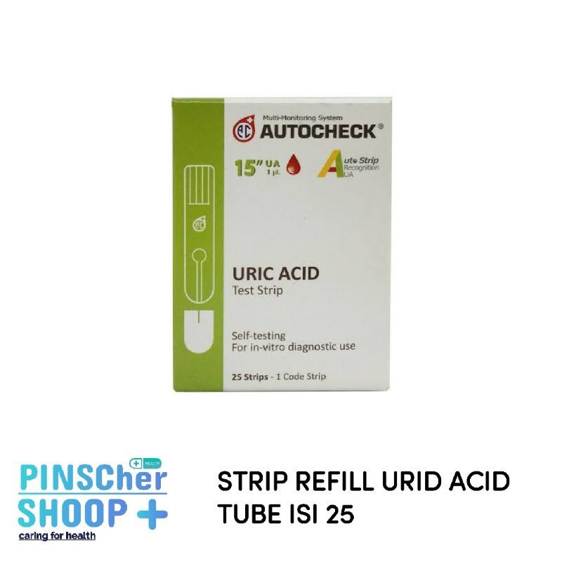 Strip Autocheck UA/ Asam Urat/ Urid Acid Refill Isi 25