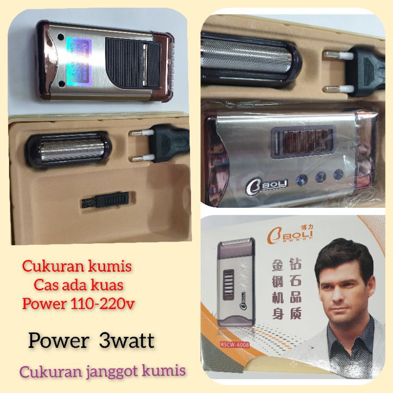 CUKUR JANGGOT BOLI RSCW-6008 CUKURAN KUMIS  SHAVER  MESIN CUKUR UNTUK PRIA  rechargeable