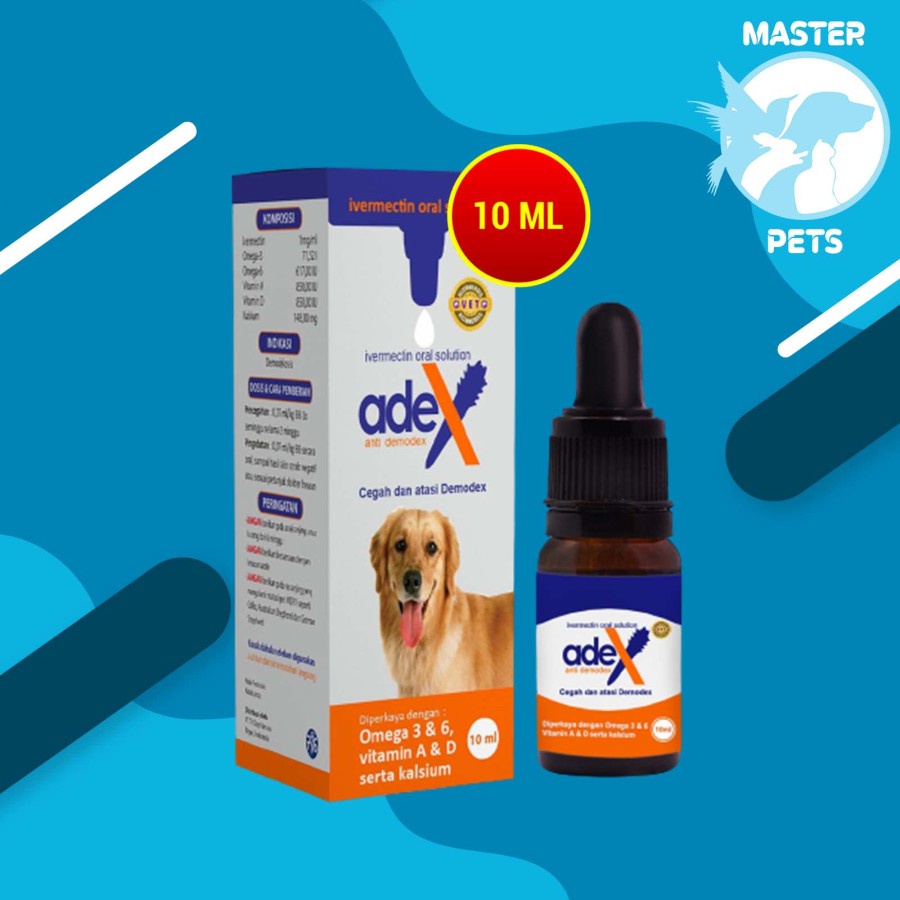 Obat Kulit Anjing Adex Invermectin 10ml Sirup anti Demodex