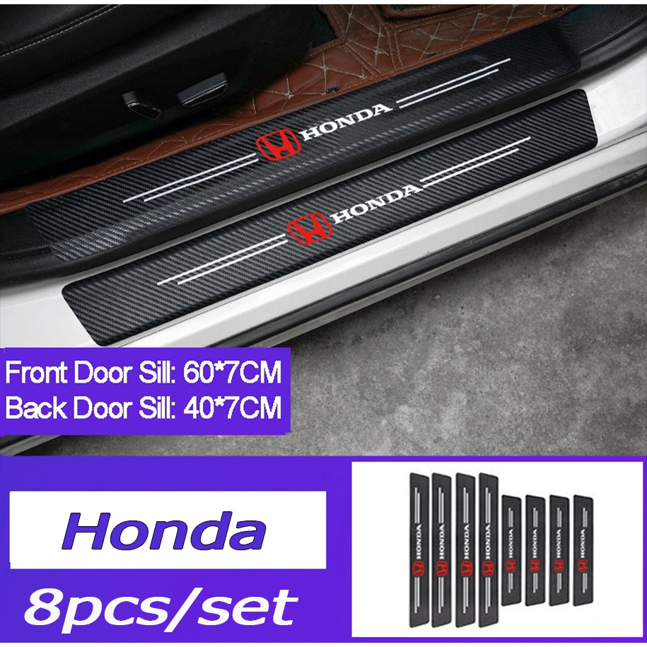 Stiker Pelindung Pintu Mobil Bahan Carbon Fiber Untuk Honda Freed Brio City Civic Crv Hrv Brv