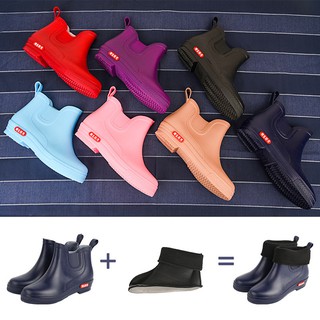 Set Sepatu Kaos  Kaki  Boots  Hujan Anti Air Slip Bahan 