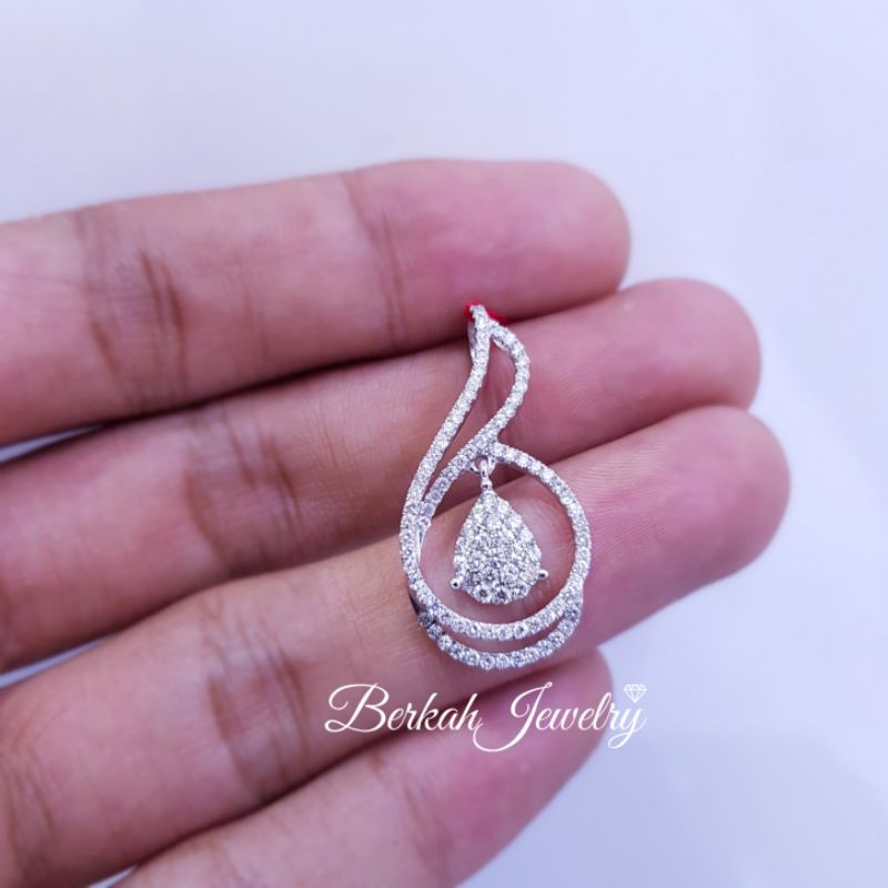 Liontin emas berlian eropa asli natural diamond bersertifikat