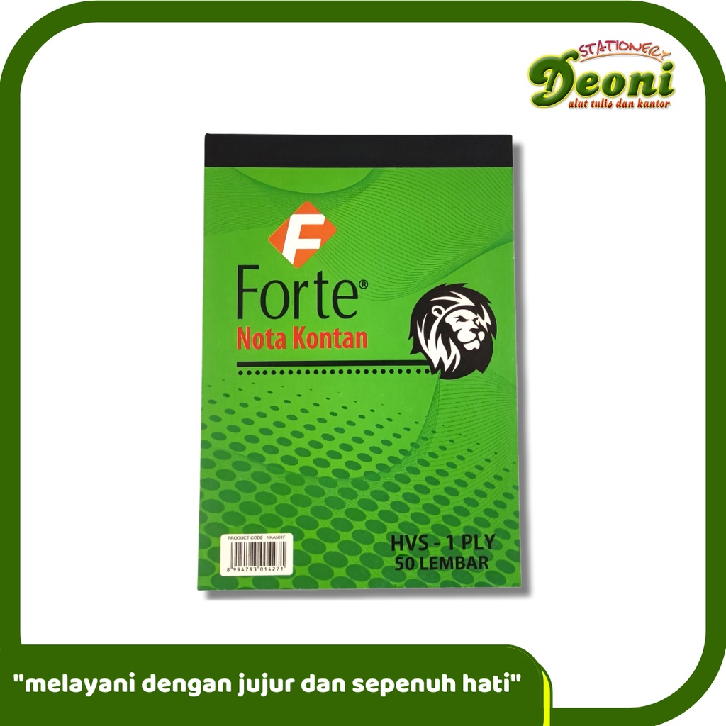 

FORTE Nota Kontan 50 Lembar 1 Ply Besar