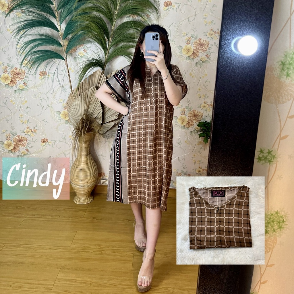 NCDY HOMEWEAR DASTER PENDEK SELUTUT RAYON PREMIUM LD 130cm BUSUI FRIENDLY KEKINIAN-Cindy PENDEK