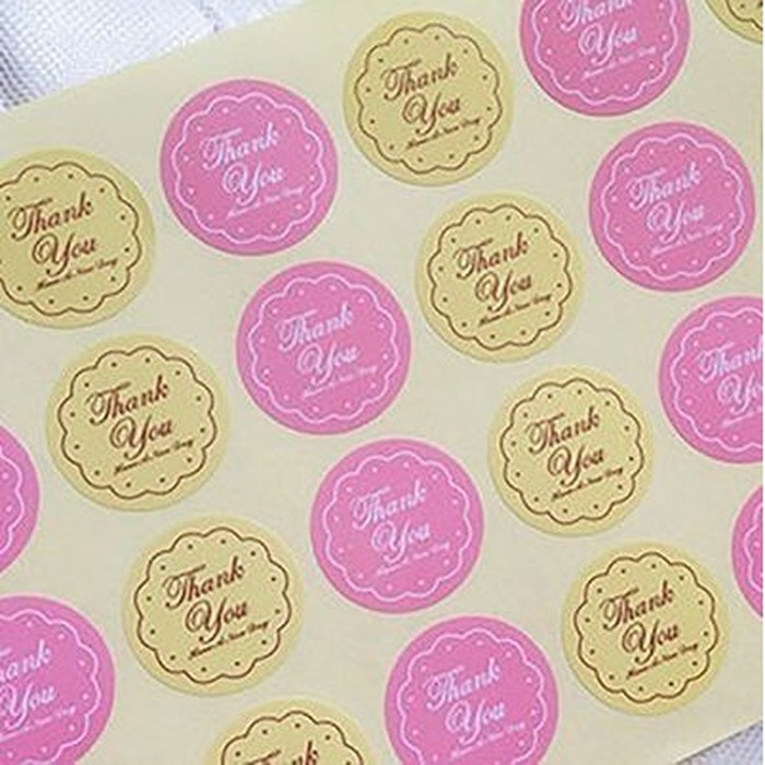 Paper Tags Sticker THANK YOU - HAVE A NICE DAY (1sheet/24pcs)