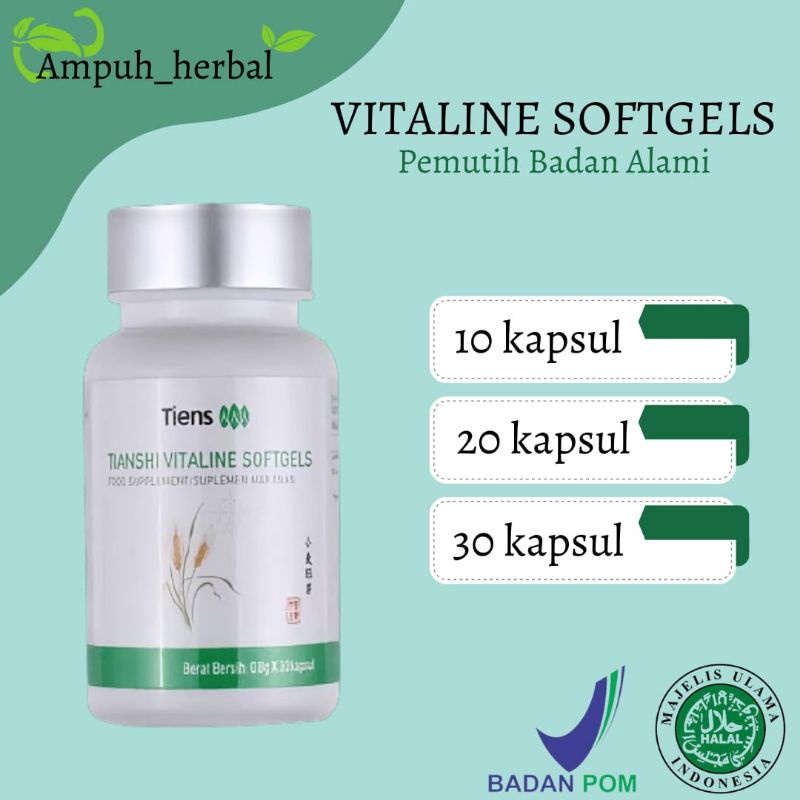Vitaline Softgels Tiens || Vitaline Pemutih Badan || Pemutih Wajah Terbaik