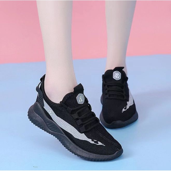 ♫ Megata ♫ S005 Sepatu Premium Sneakers Wanita Korea Import Fashion Sport Olah Raga Jogging Gym