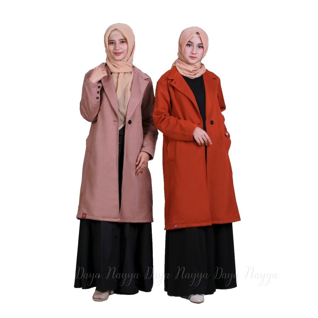 Simply Daily Jacket Jaket Panjang Long Coat Muslimah Syar'i Believe BJM 15