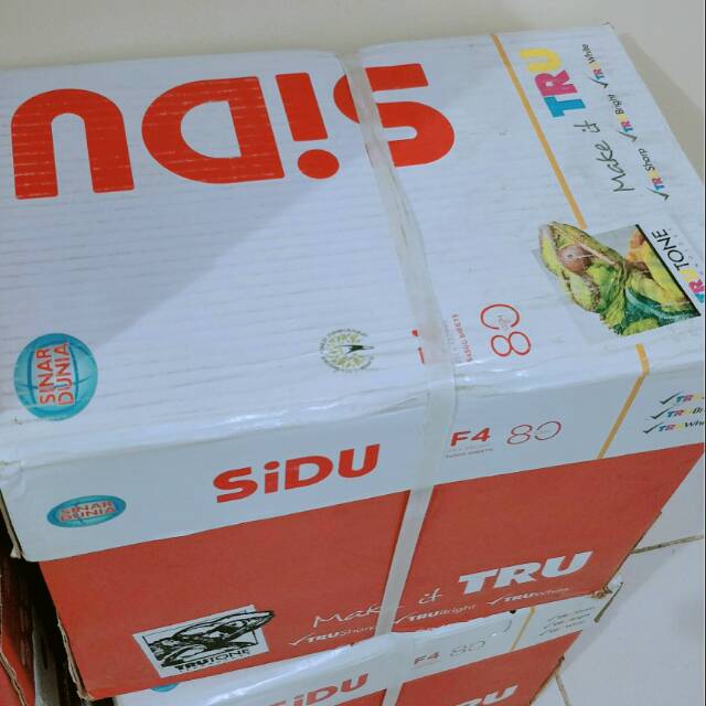 

Kertas HVS putih F4 80 gsm/Kertas HVS putih merk SIDU/Kertas Print F4/kertas Photocopy F4